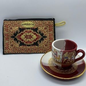 Greece Money Pouch and Teacup Set